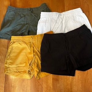 Old Navy Women’s Linen Drawstring shorts - 4 pairs.